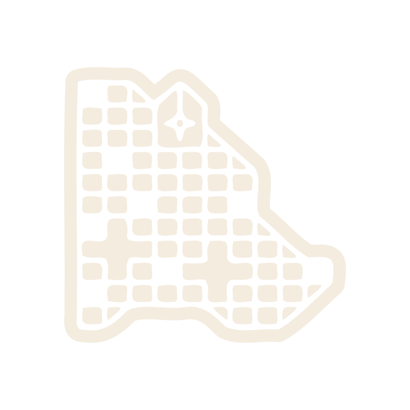 Yhteiskunnalliselle keskustelijalle Tuomo Kondielle suunniteltu logo pohjaa karjalaiseen käsityöperinteeseen.